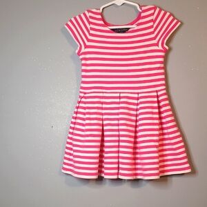 Polo Ralph Lauren Pink and White Fit and Flare Dress Size 3T
